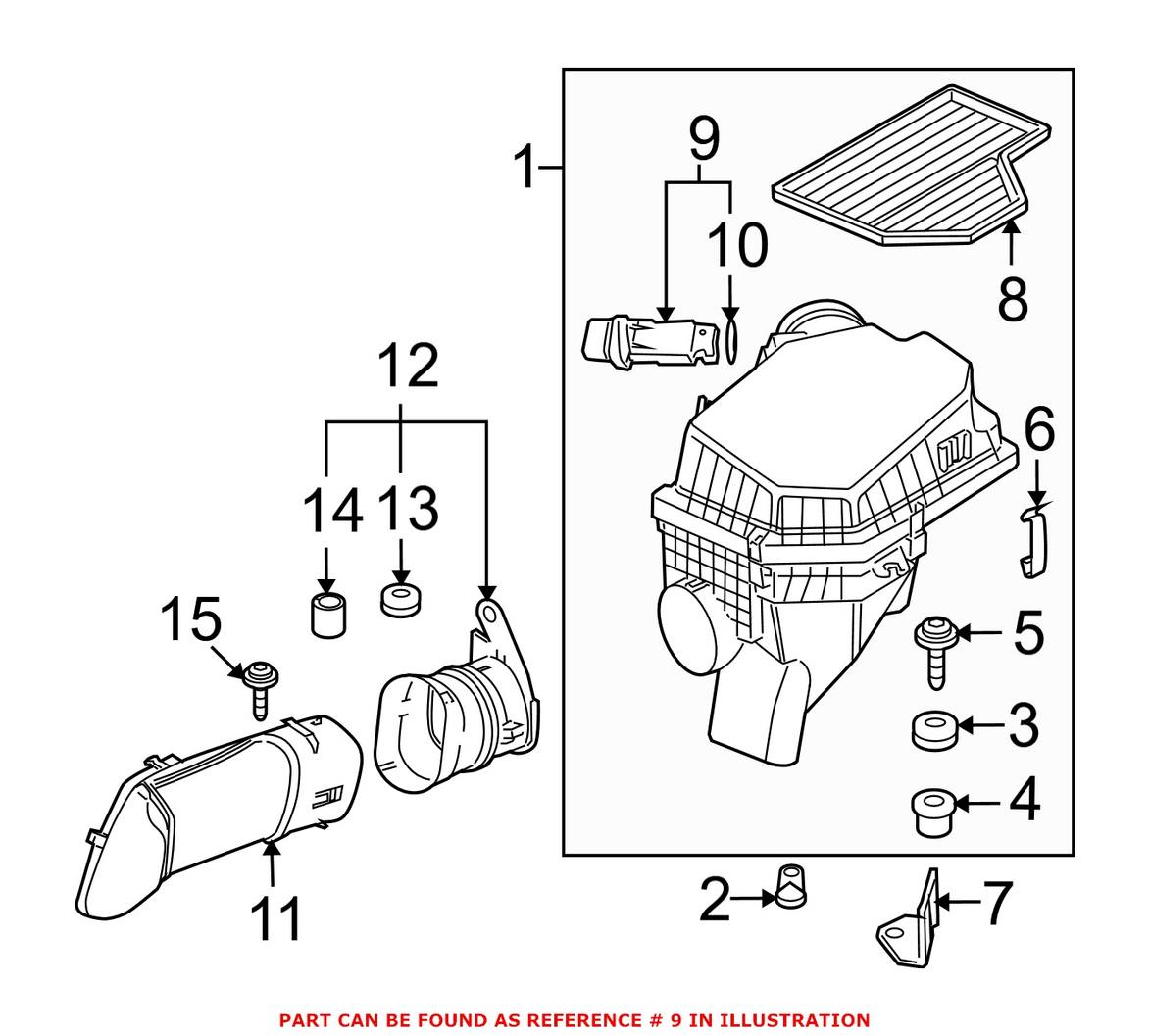 BMW Mass Air Flow Sensor 13627839014